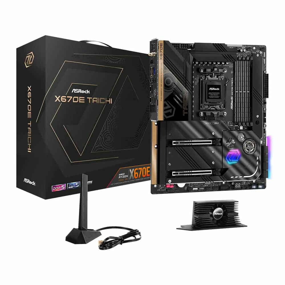 ASRock AMD Ryzen X670E Taichi AM5 PCIe 5.0 E-ATX Motherboard